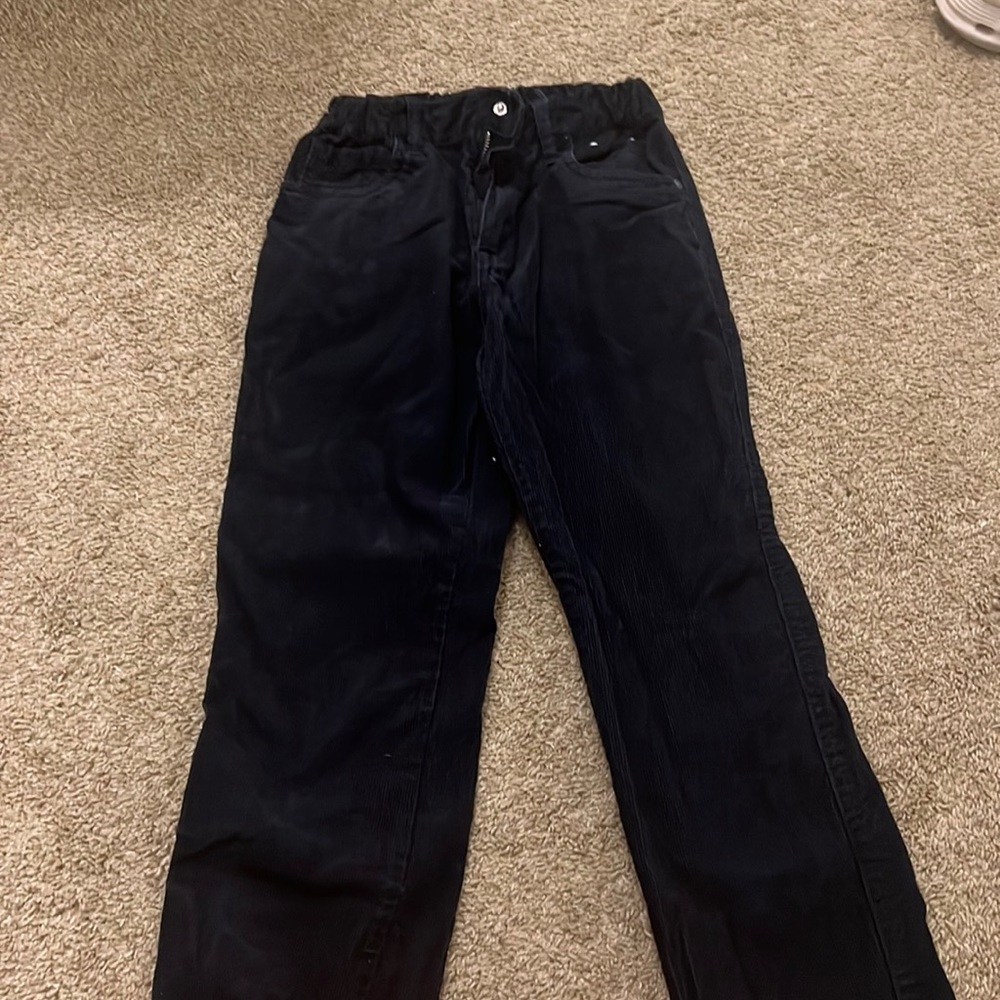 Boys Navy Blue/Black Corduroy Pants